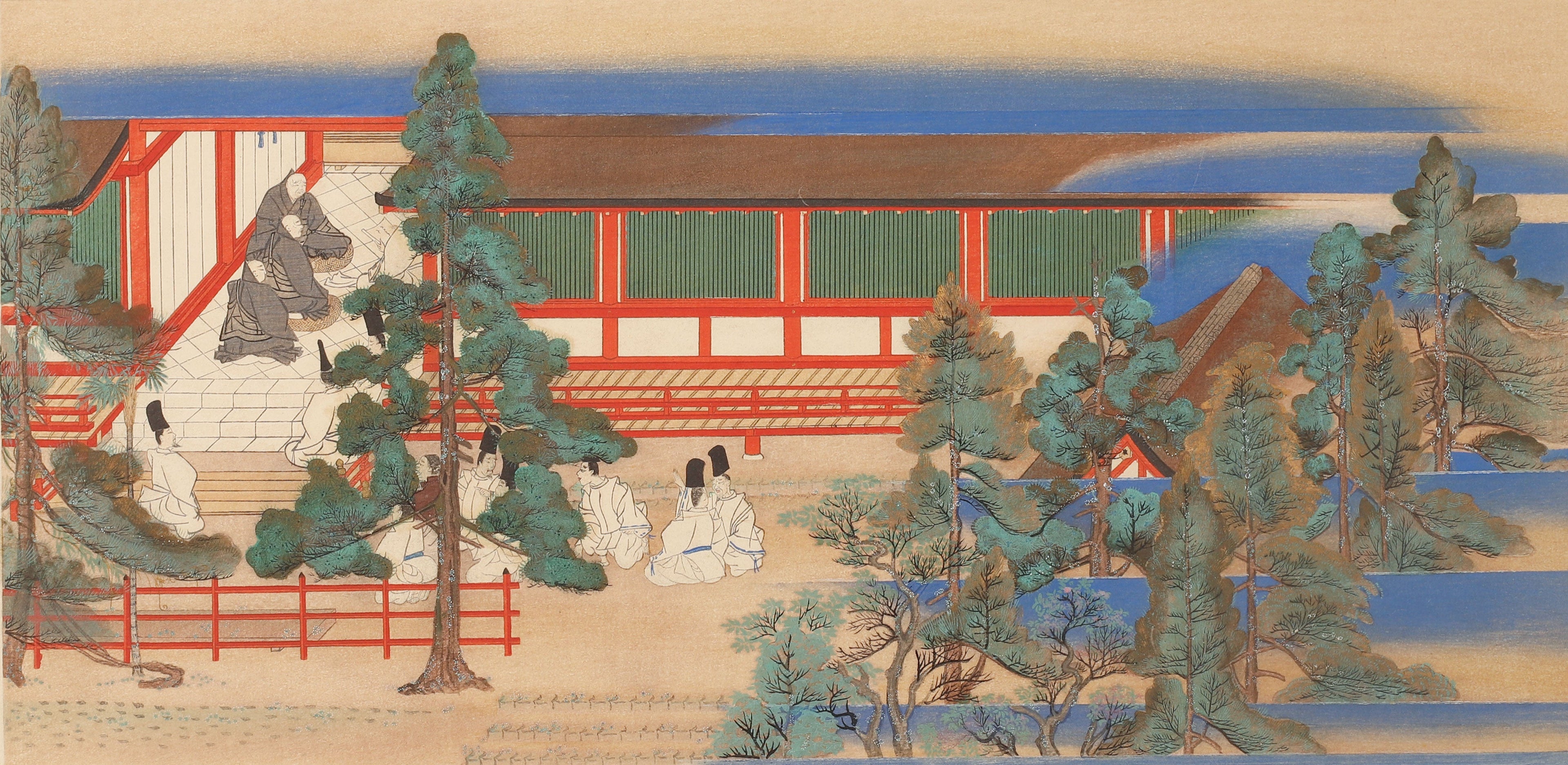 Takashina Takakane m.fl, träsnitt